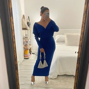 ZARA Royal Blue Long Sleeve Dress